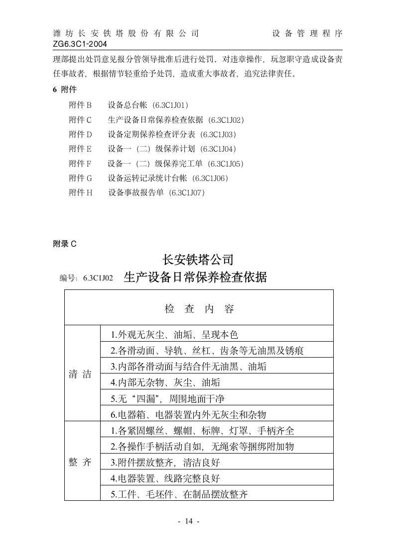 设备管理制度第14页