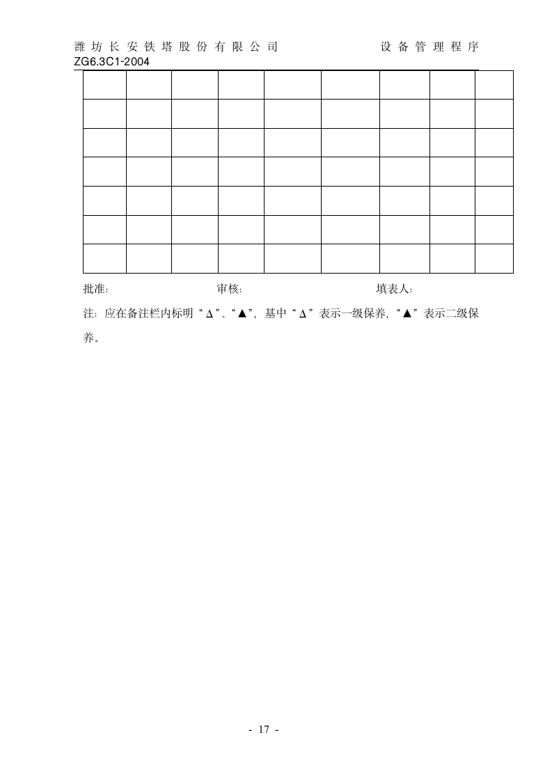 设备管理制度第17页