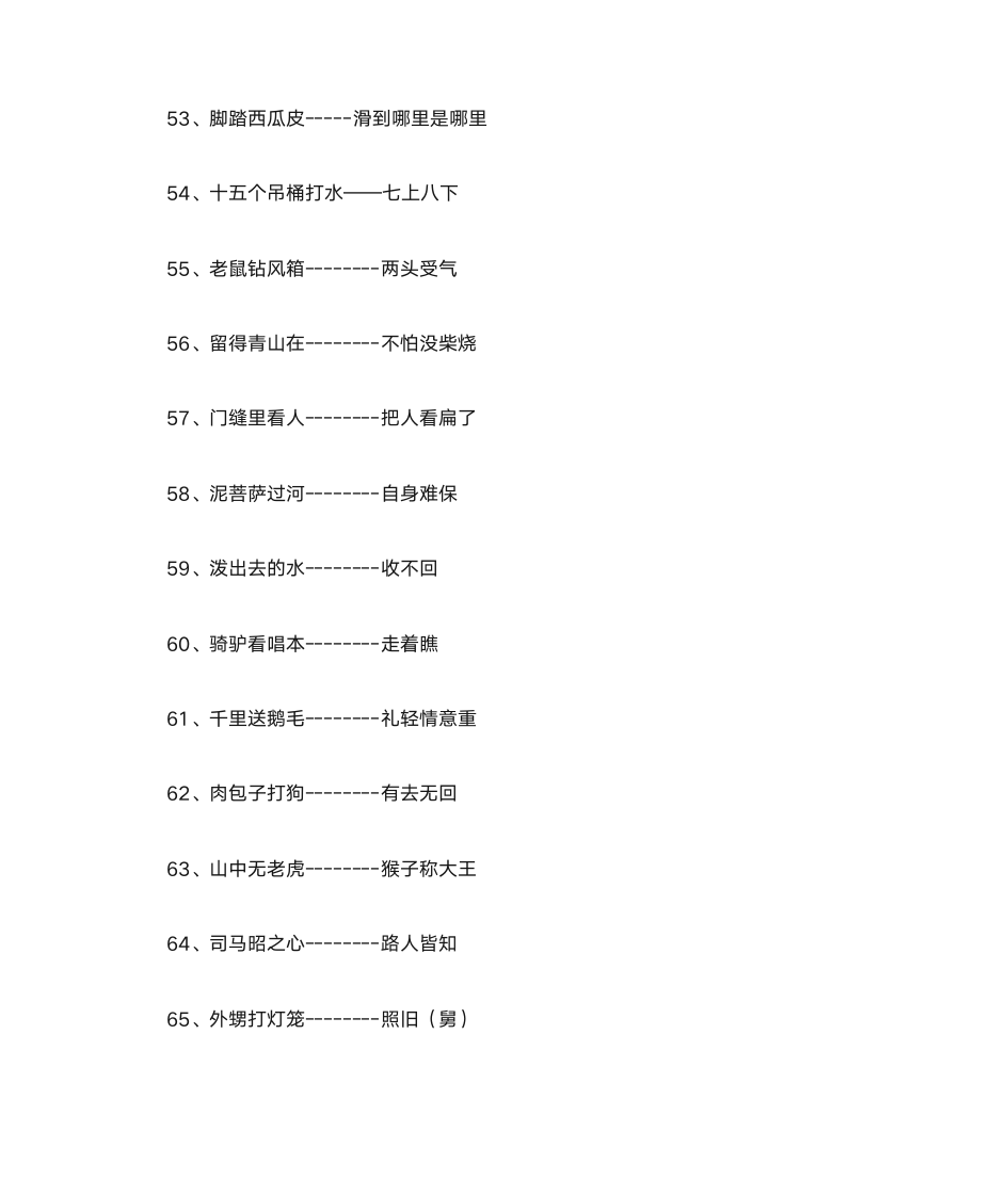 小学生常用谚语与歇后语第15页