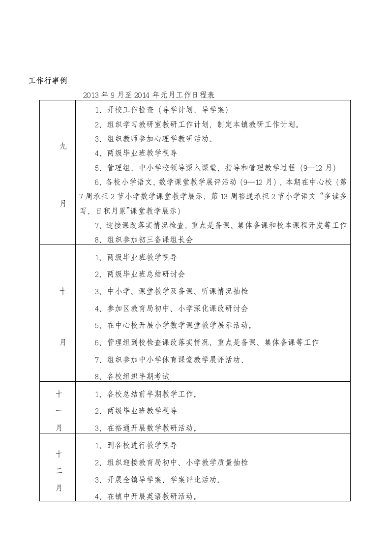 教研工作计划第4页