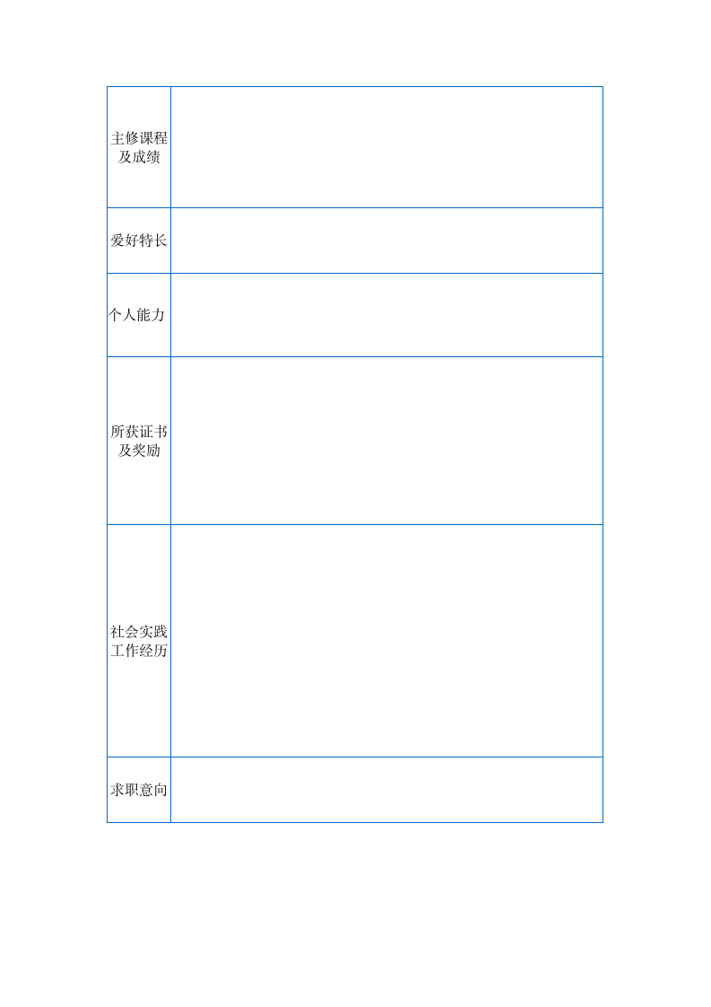 简易简历模板第2页