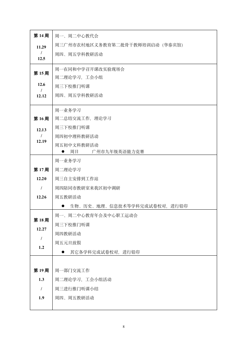 初中部教学工作计划第8页