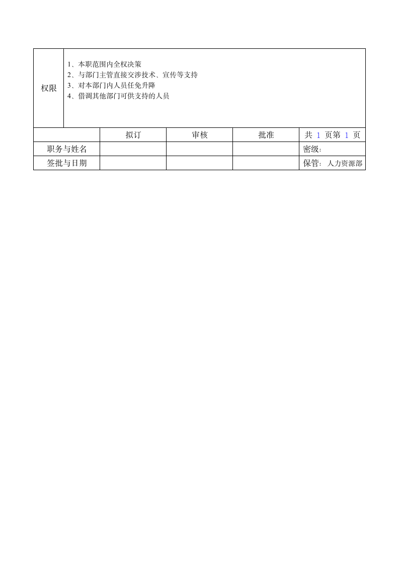 岗位说明书(校企合作部)第2页