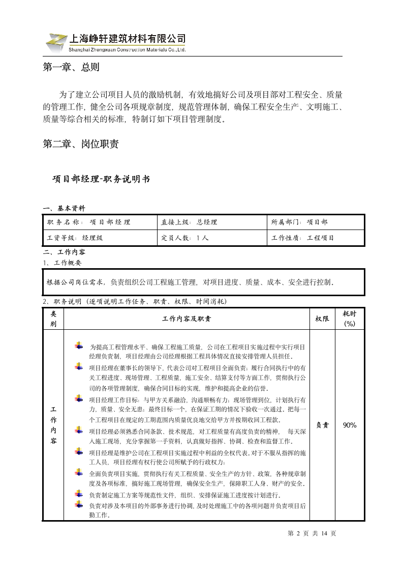 项目管理制度第2页