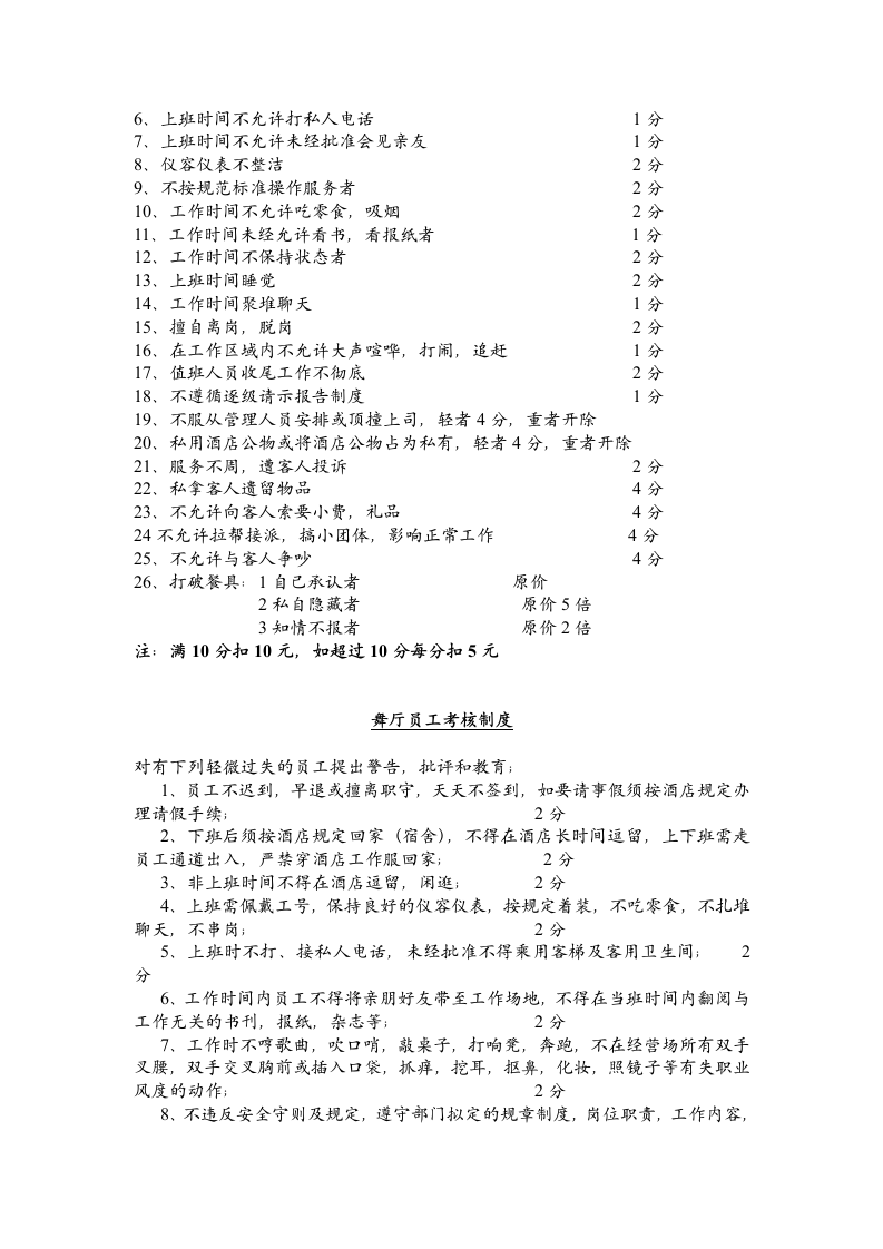 餐饮部运作规章制度第4页