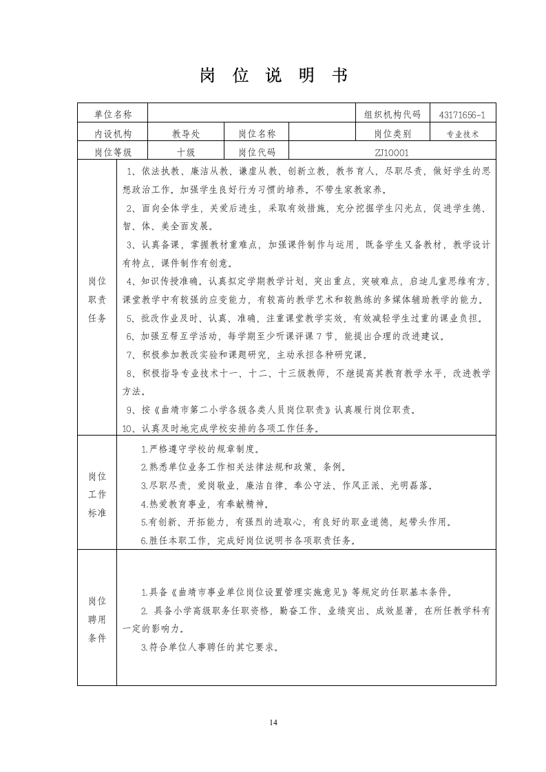 岗位说明书2013.12第14页