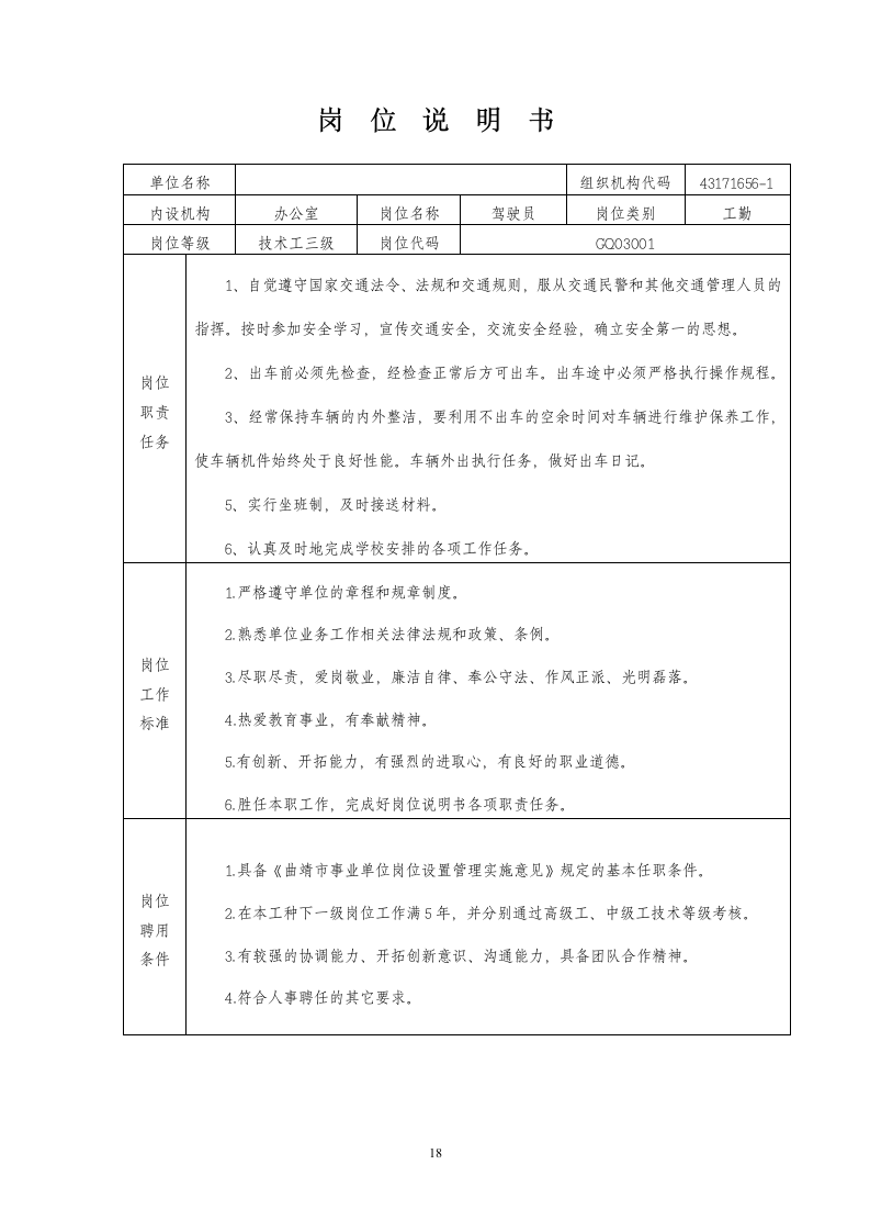 岗位说明书2013.12第18页