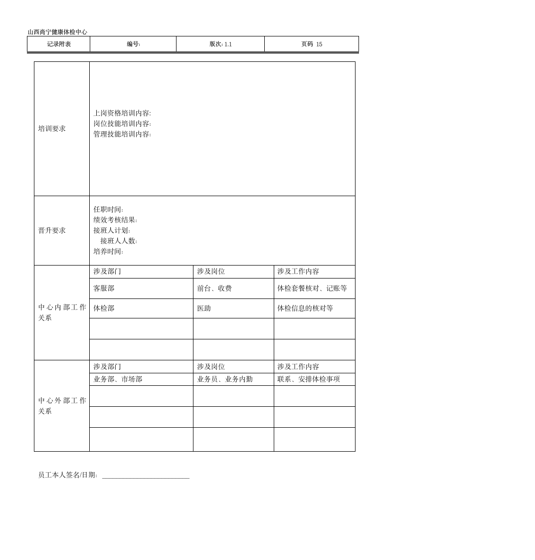 部门主任岗位说明书第15页