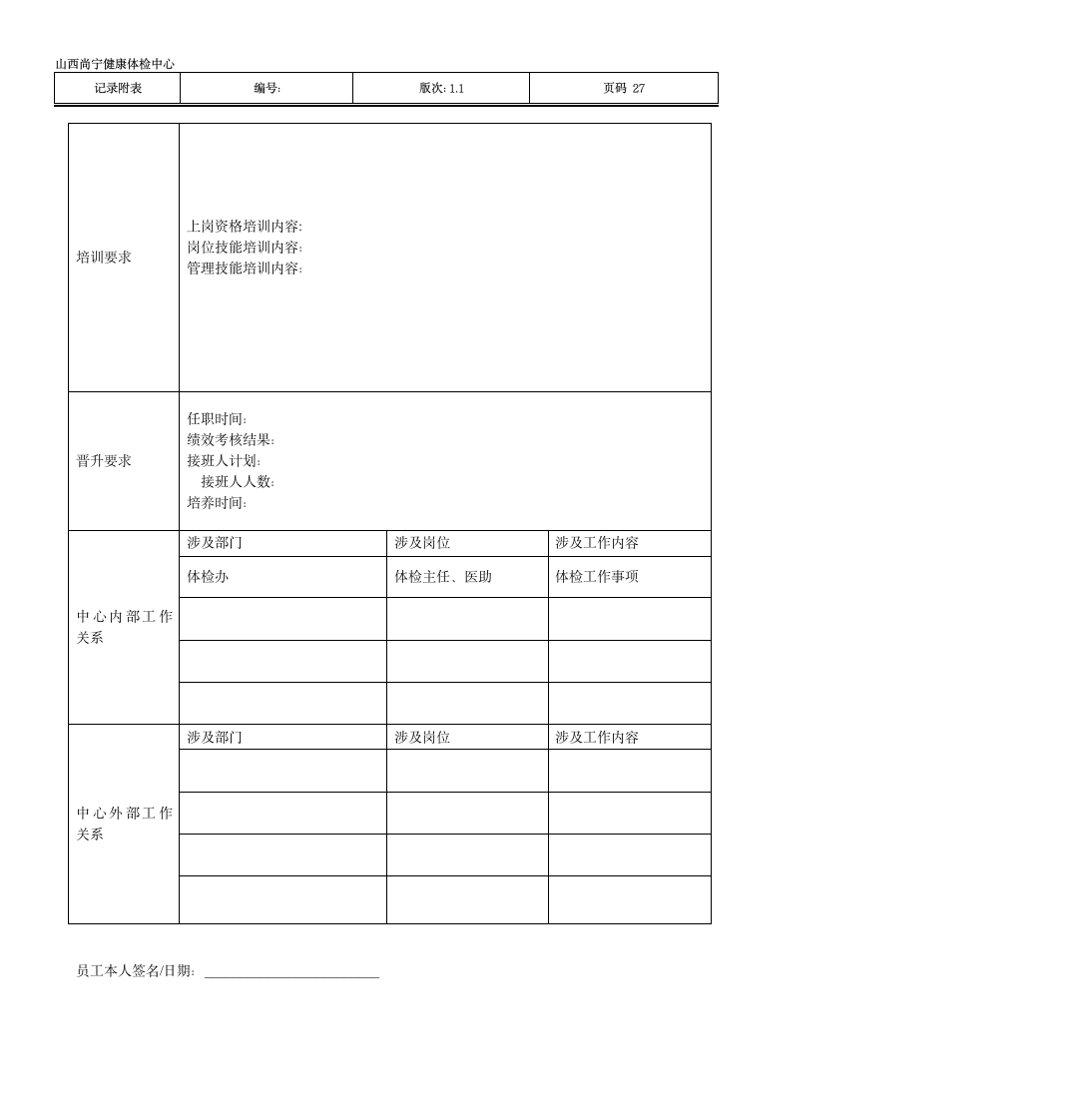 部门主任岗位说明书第27页