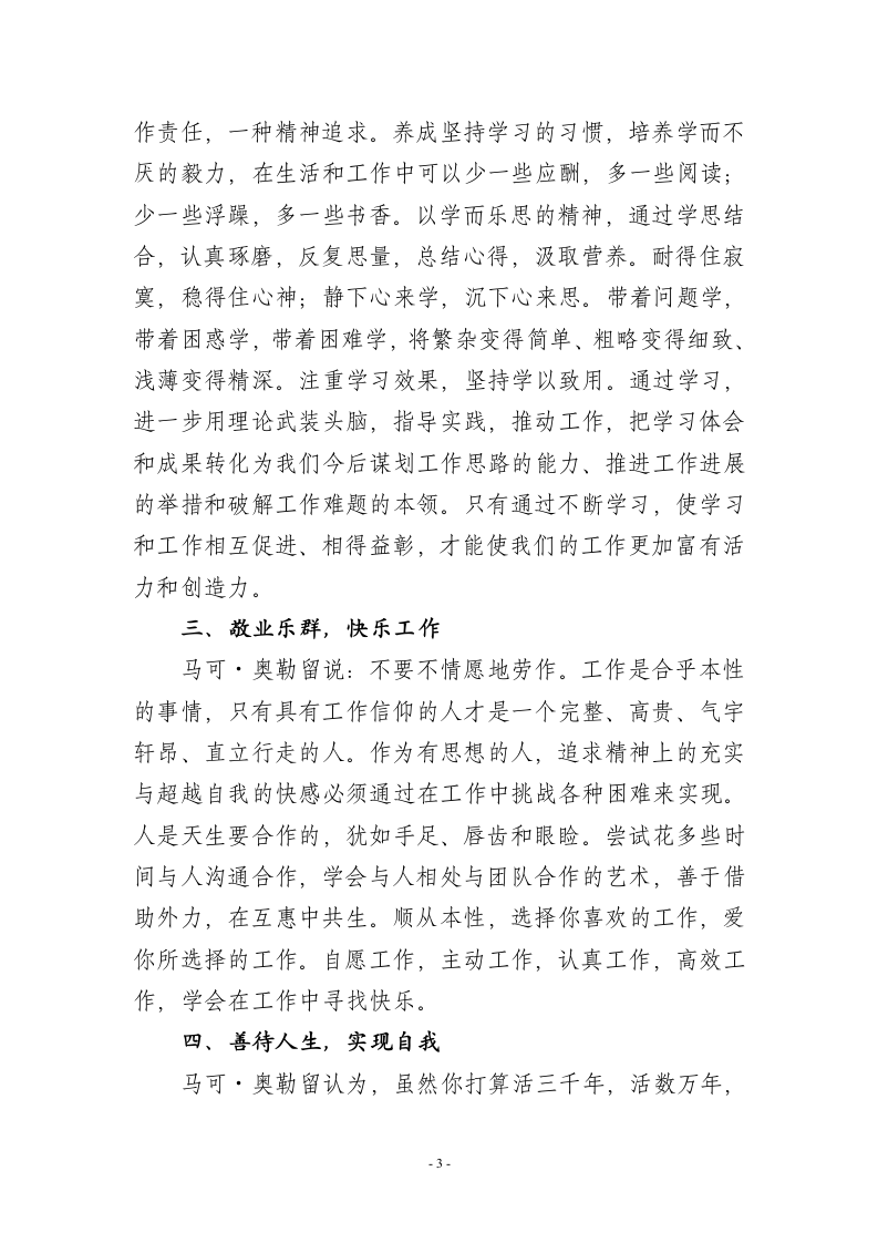 沉思录读书心得第3页