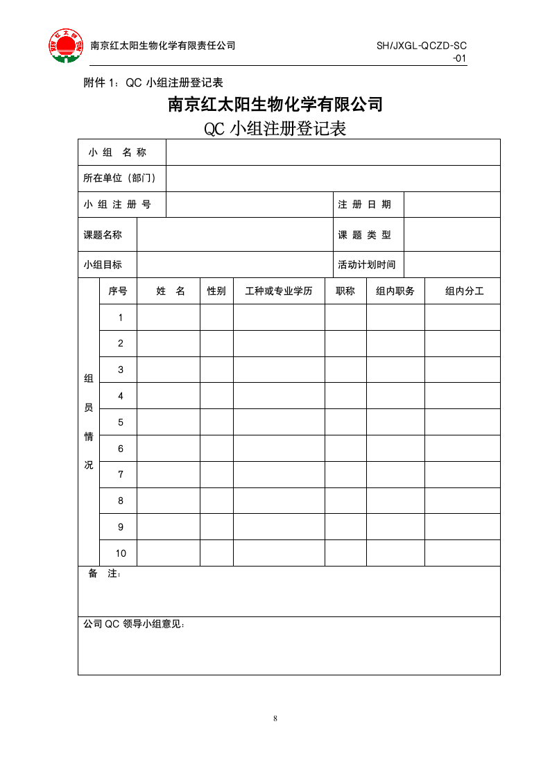 QC活动管理制度第12页