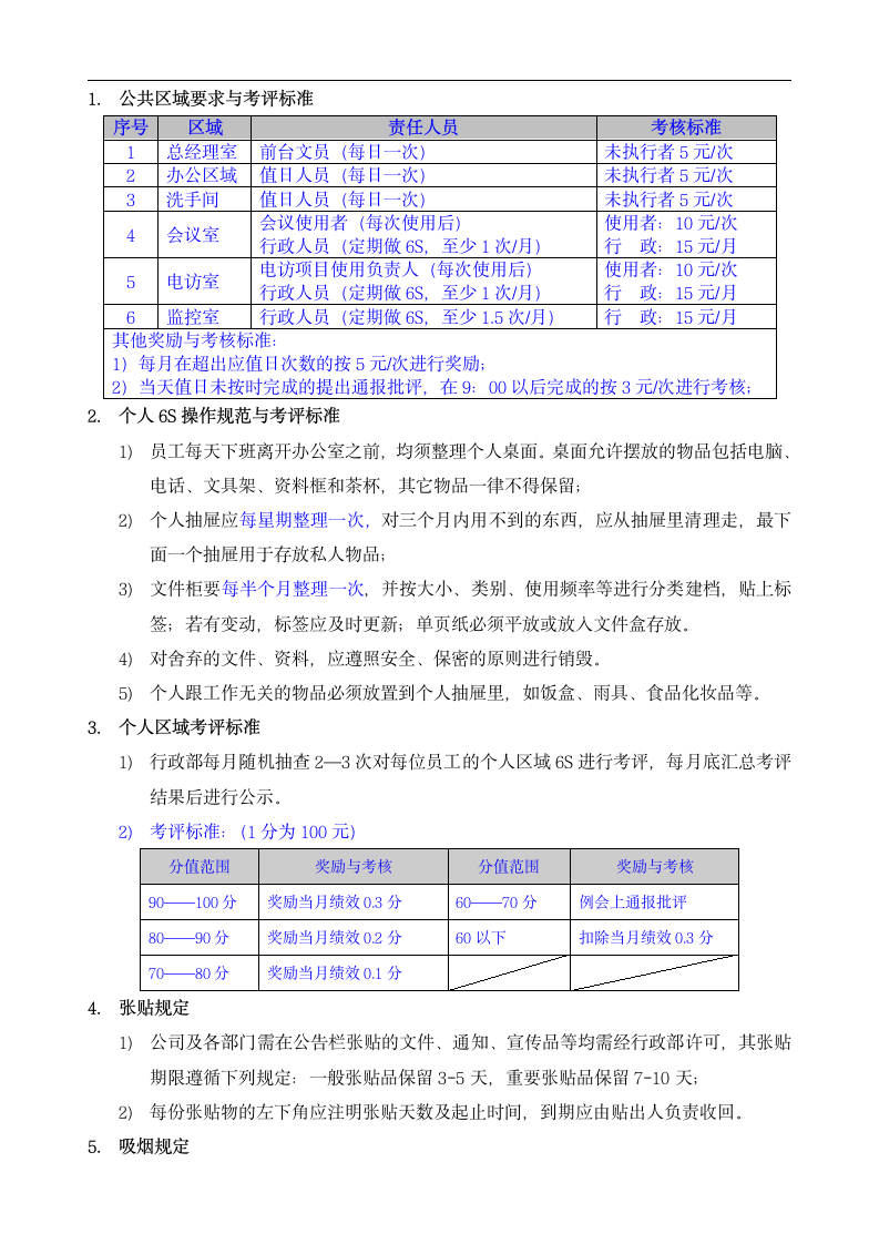 办公室6S管理制度第2页