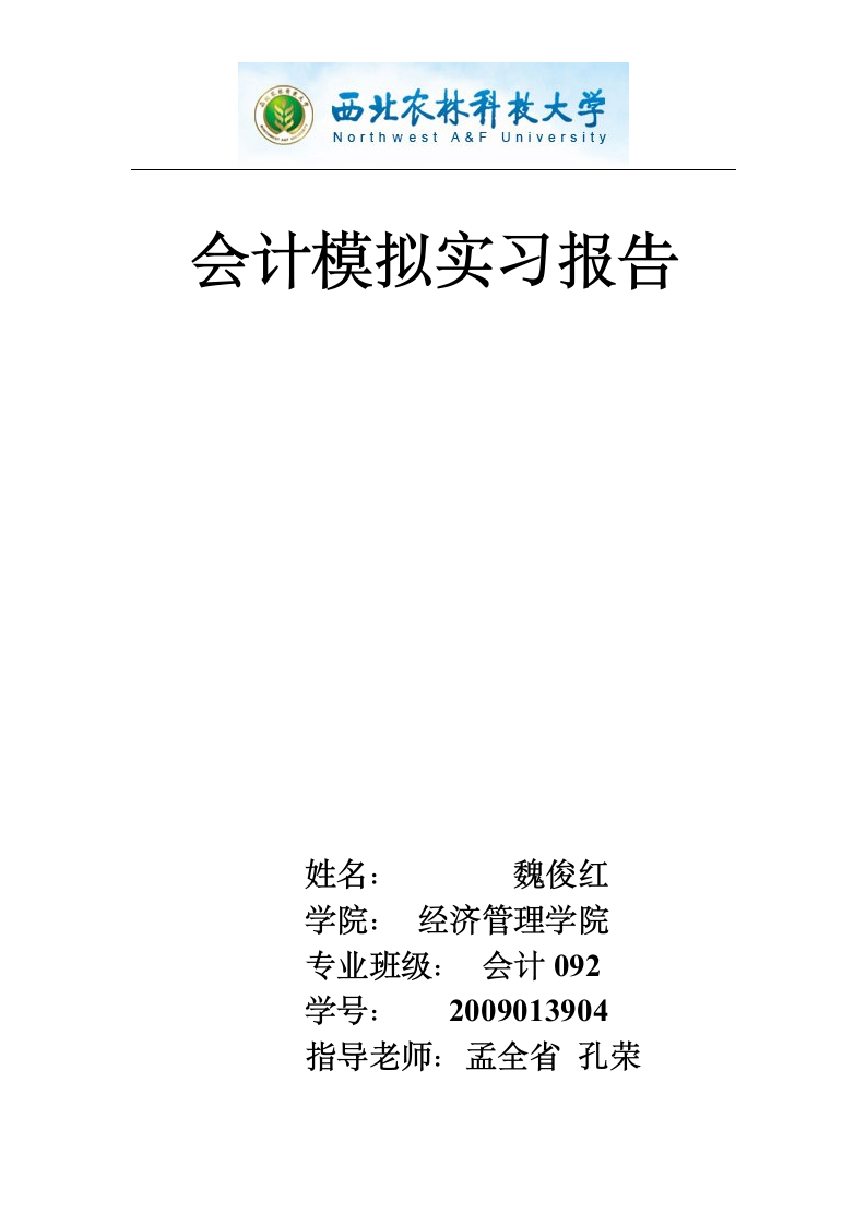 会计实习报告第5页