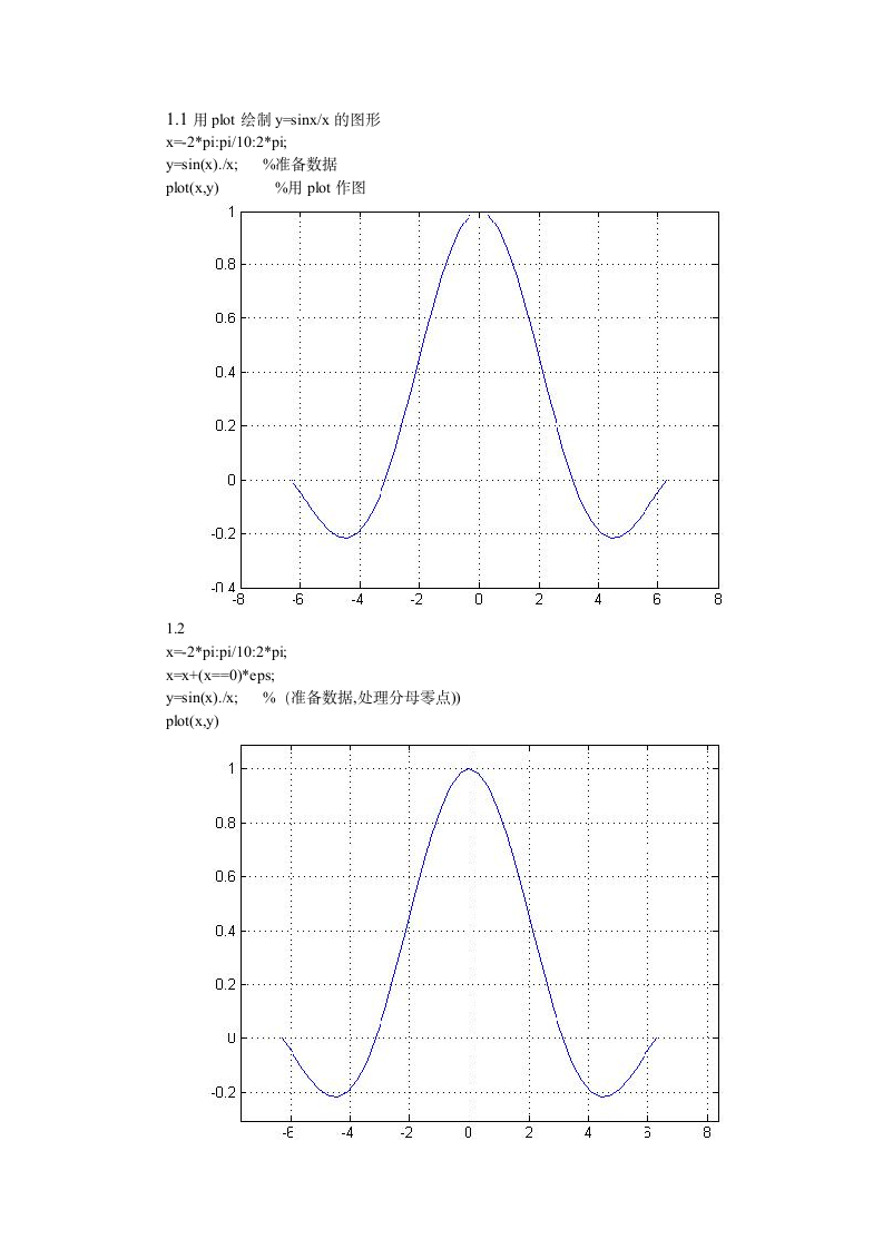 matlab实习报告第8页