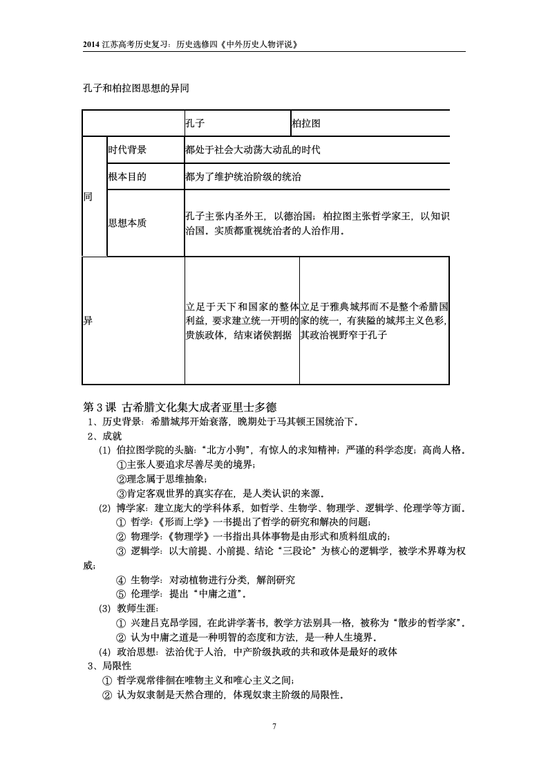 2014江苏高考历史复习：历史选修四《中外历史人物评说》第7页