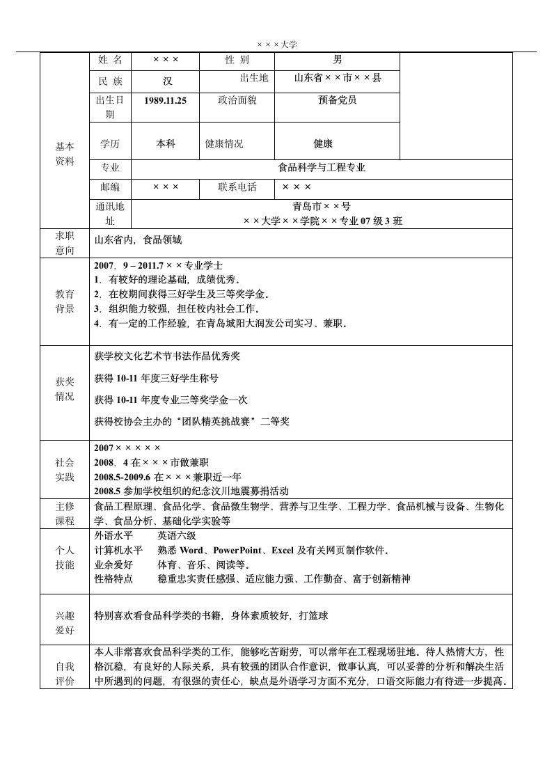 求职简历模板第2页