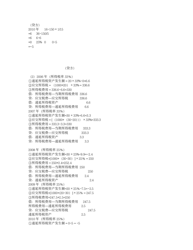 所得税参考答案及解析第7页