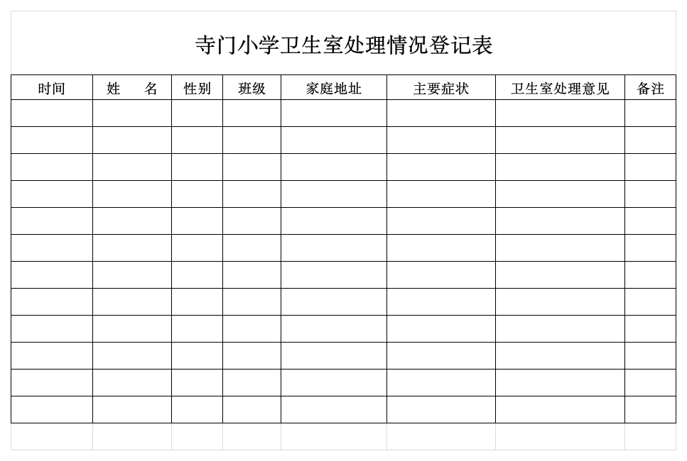 卫生室登记表第1页