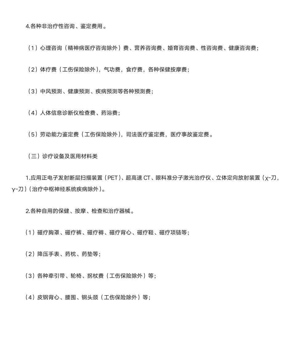 基本医疗保险和工伤保险诊疗项目目录第3页