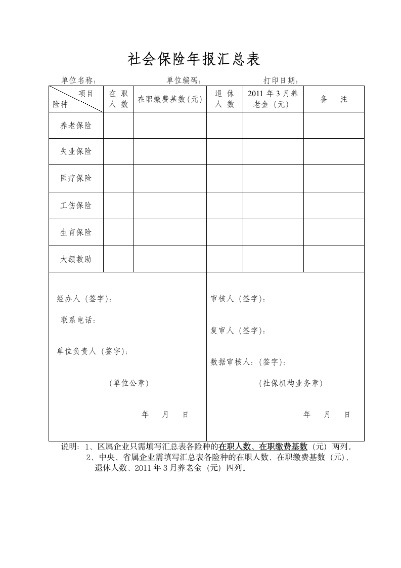 社会保险年报明细表第2页