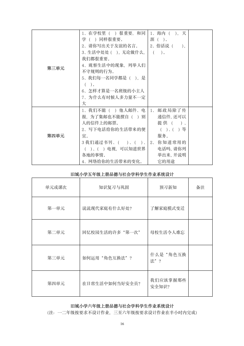 小学品德与生活实施方案第16页