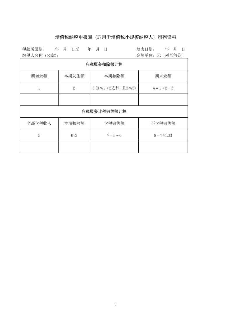 2013增值税申报表第2页