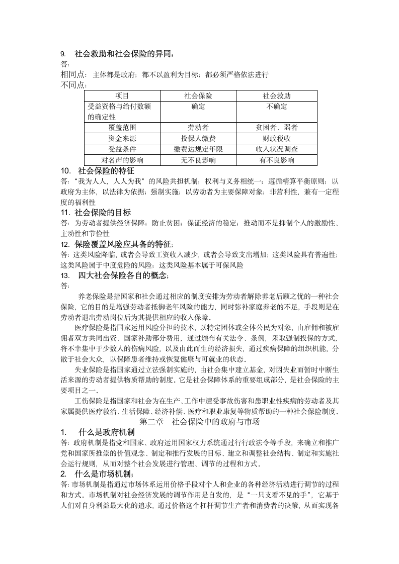 社会保险学复习第2页