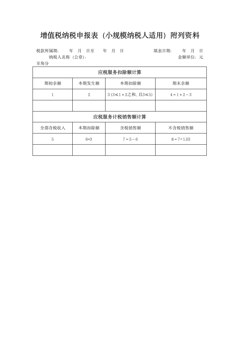 国税增值税申报表第2页