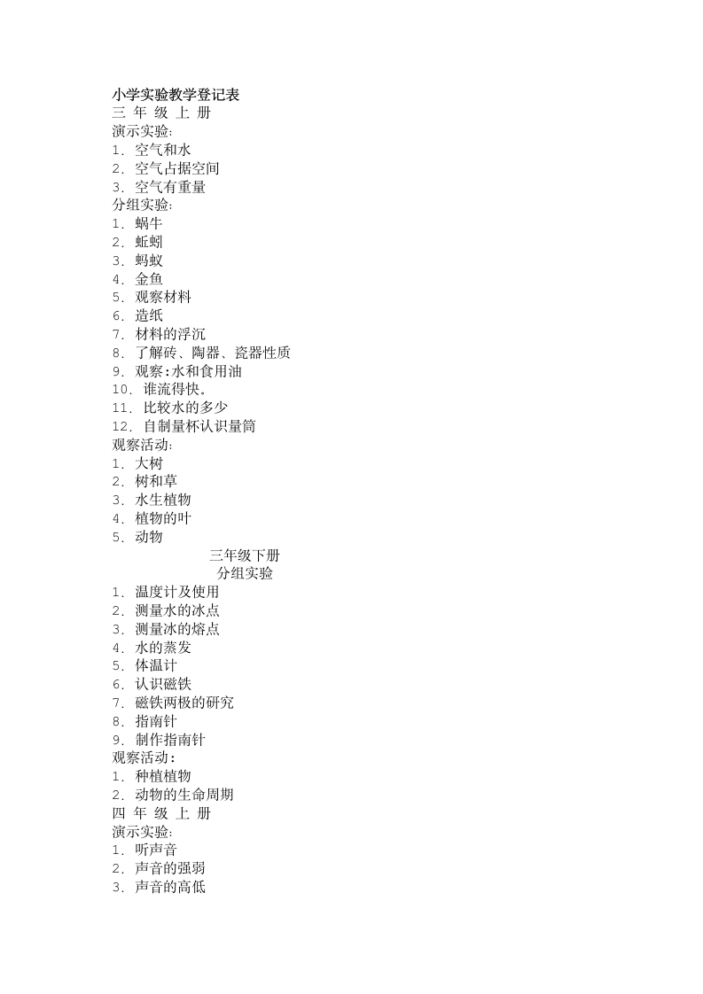 实验教学登记表第2页