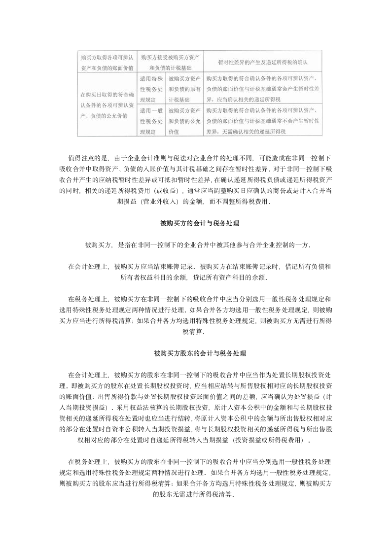 企业吸收合并的所得税筹划分析第10页