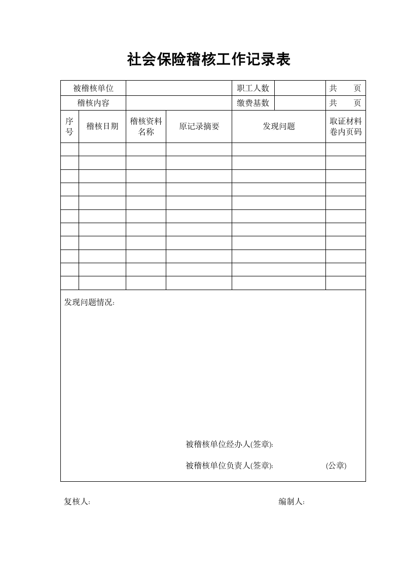 县社会保险稽核通知书第3页