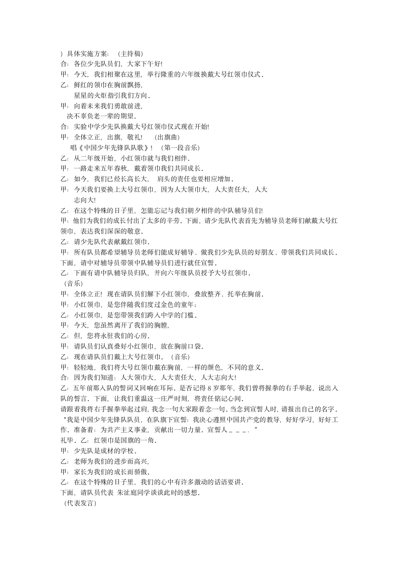 换代大号红领巾具体实施方案第1页