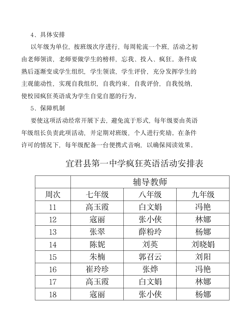 校园疯狂英语实施方案第3页