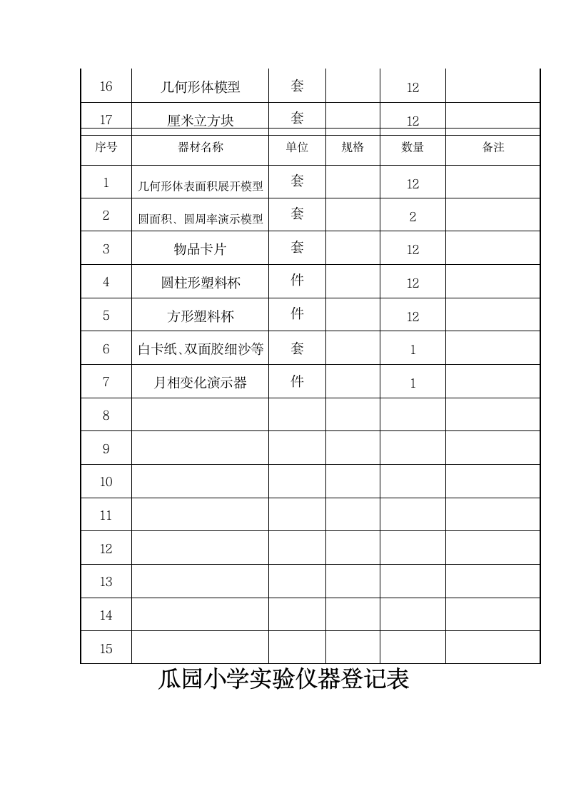 实验器材登记表2第3页