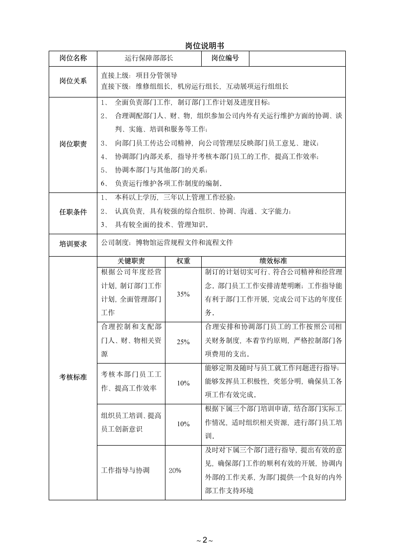 运维岗位说明书第3页