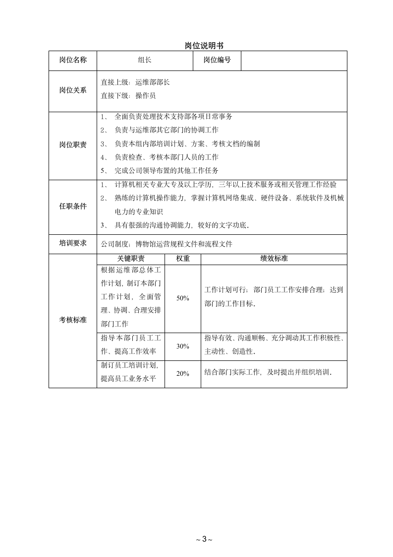 运维岗位说明书第4页