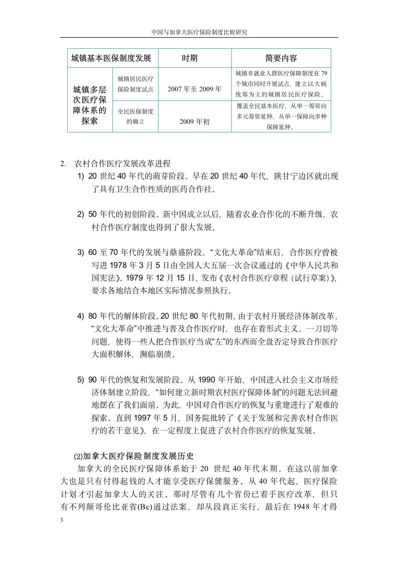 中国与加拿大医疗保险制度比较研究第3页