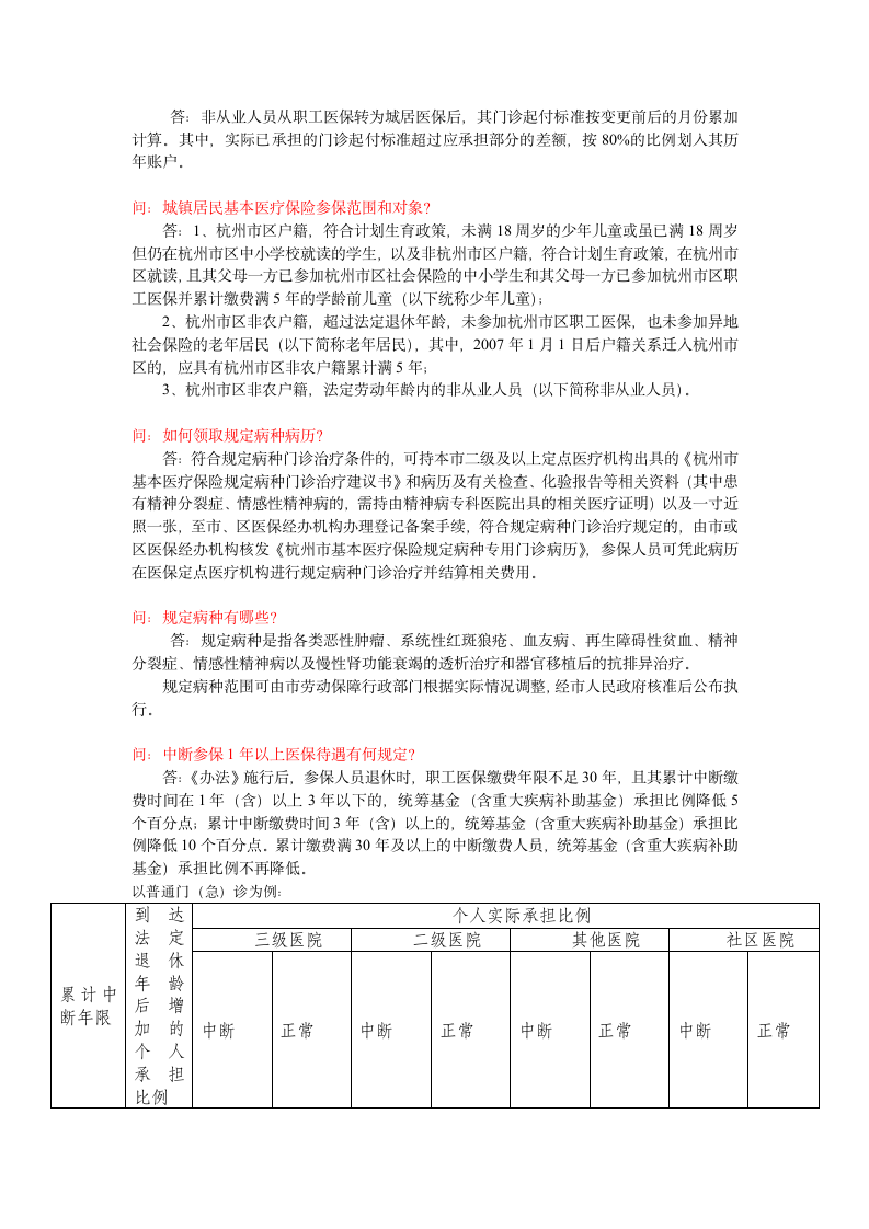 杭州市基本医疗保险问题汇总第5页