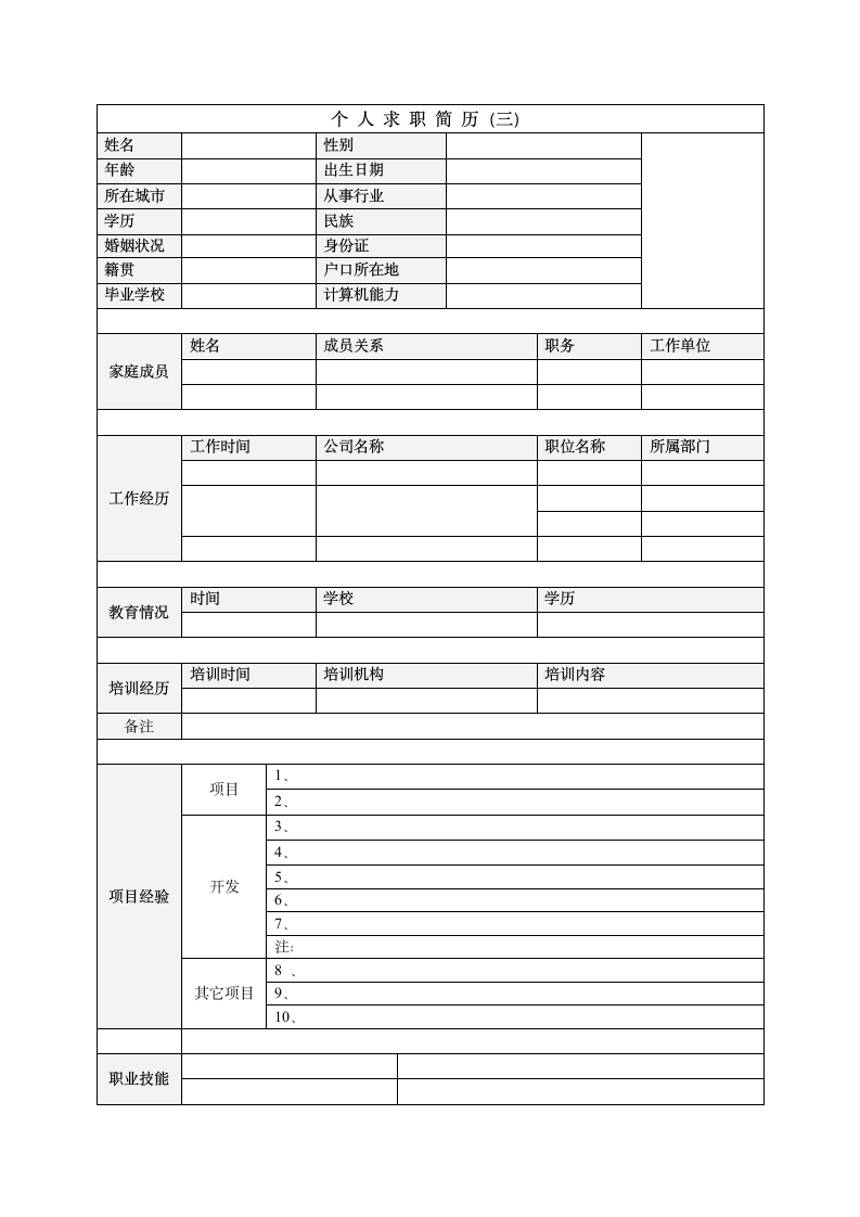 企业最看重的个人简历模板第3页