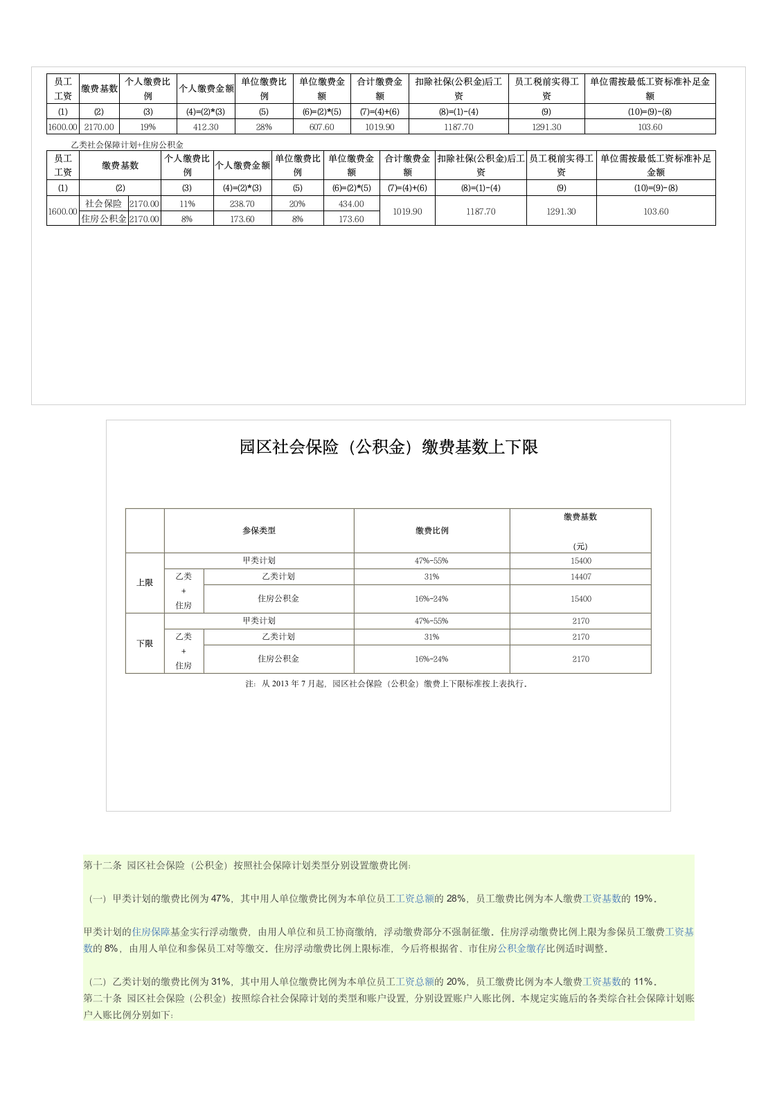 园区社保(公积金)缴费标准第2页