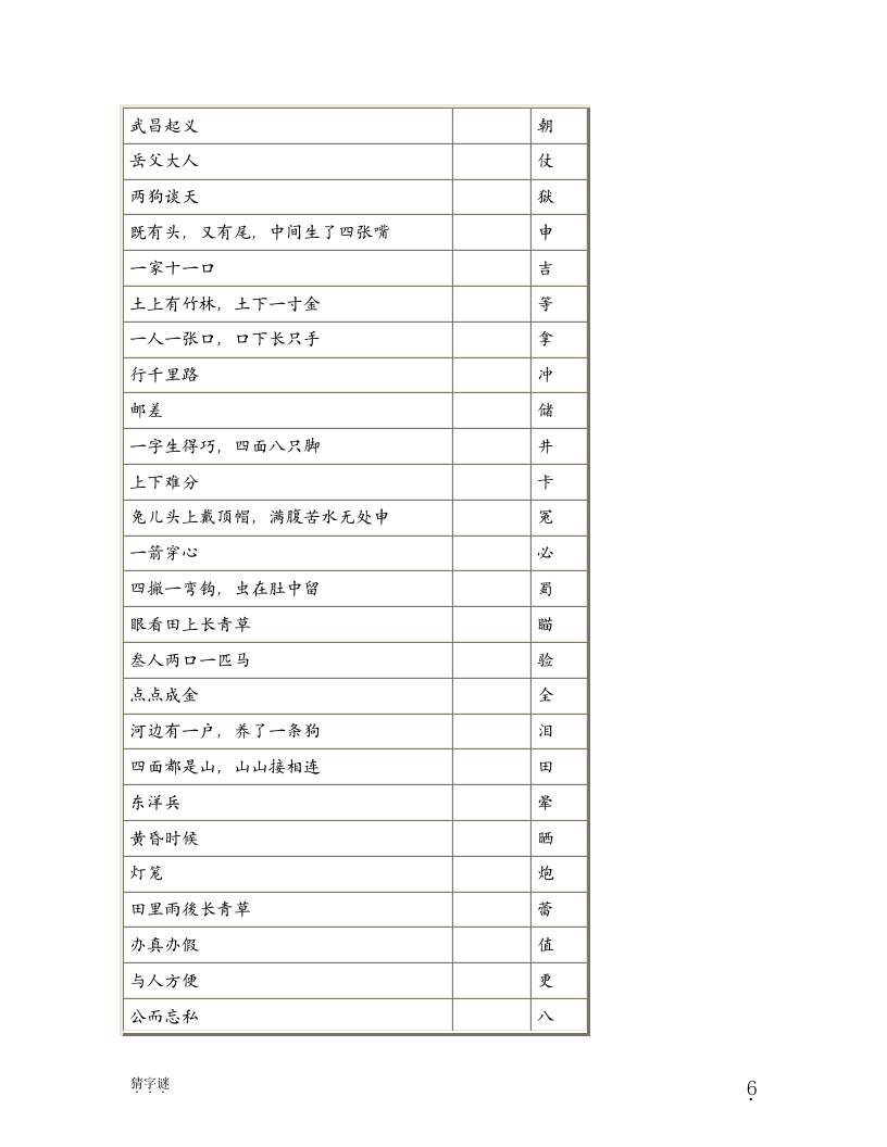 趣味字谜小游戏第6页