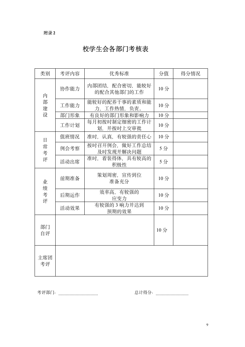 学生会规章制度第9页