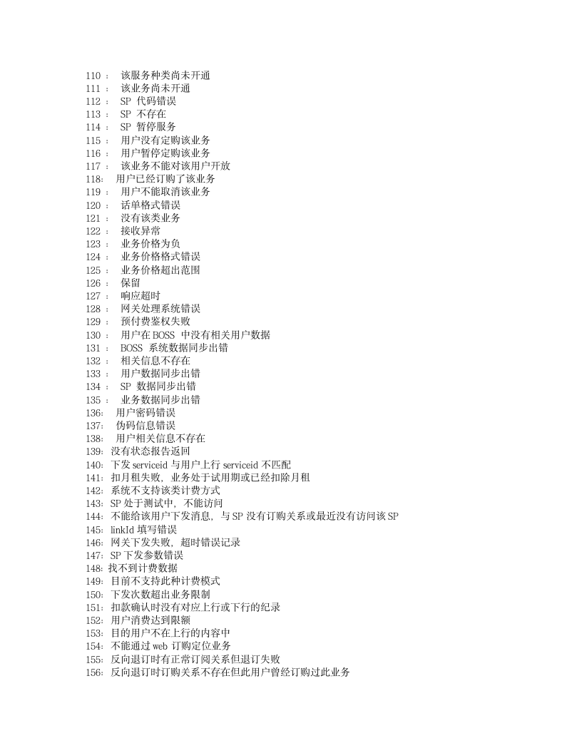 电信短信错误码第2页