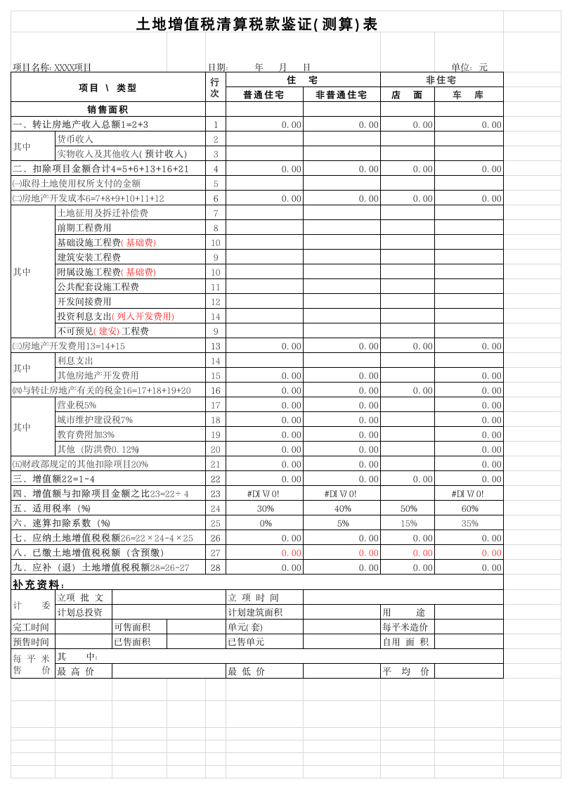 土地增值税测算第1页