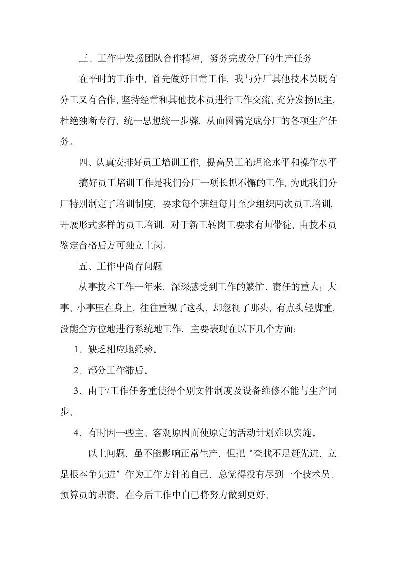 年终总结,技术人员年终总结,项目建设期第6页