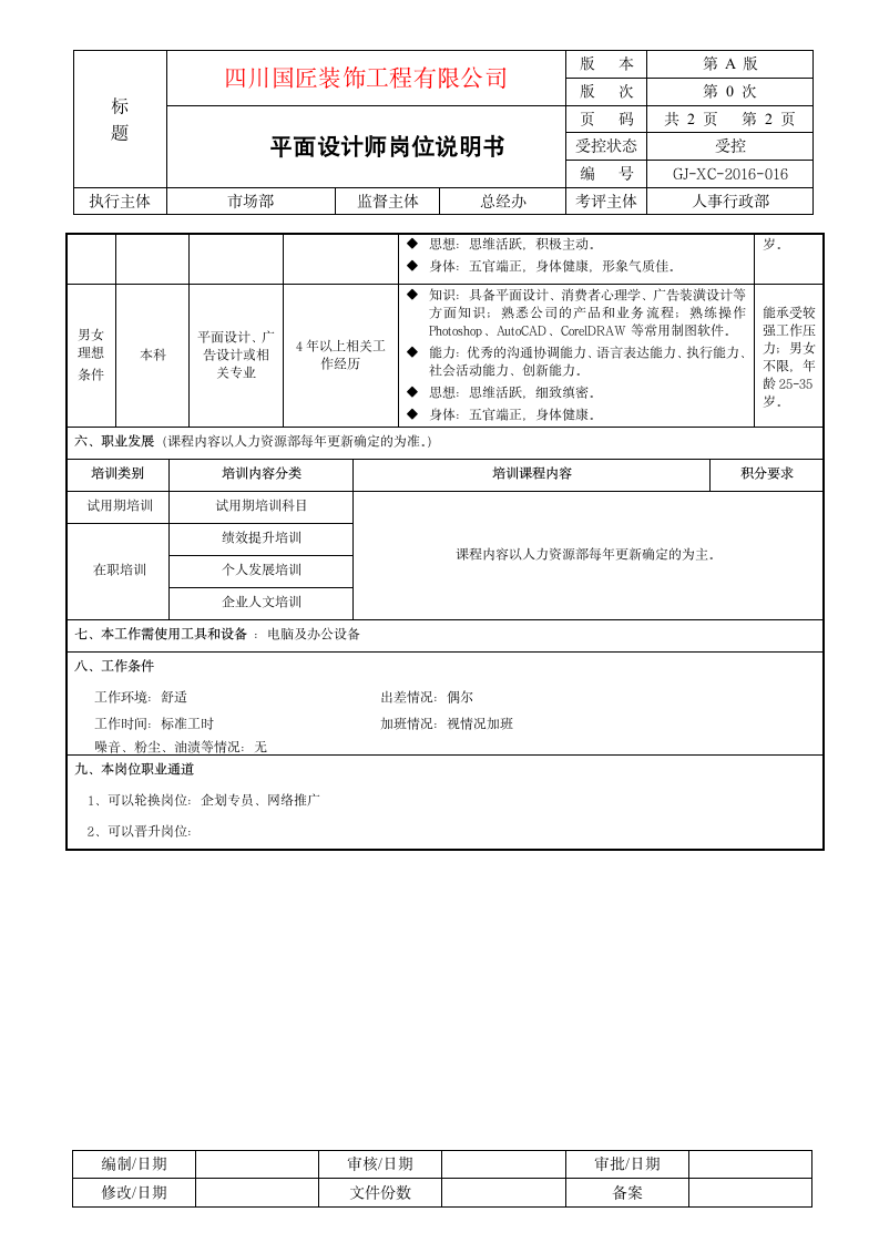 平面设计师-岗位说明书第2页