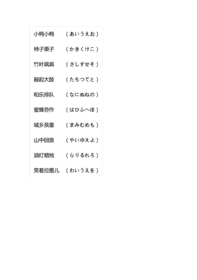 五十音图绕口令第3页