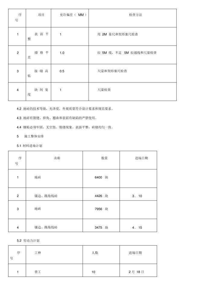 地砖施工方案第2页