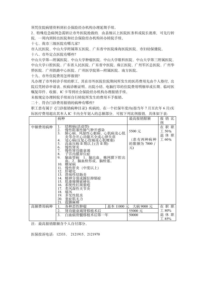 医疗保险职工住院须知第3页