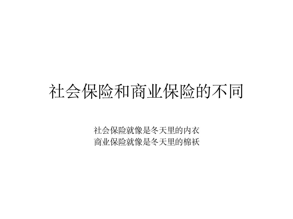 社会保险和商业保险不同